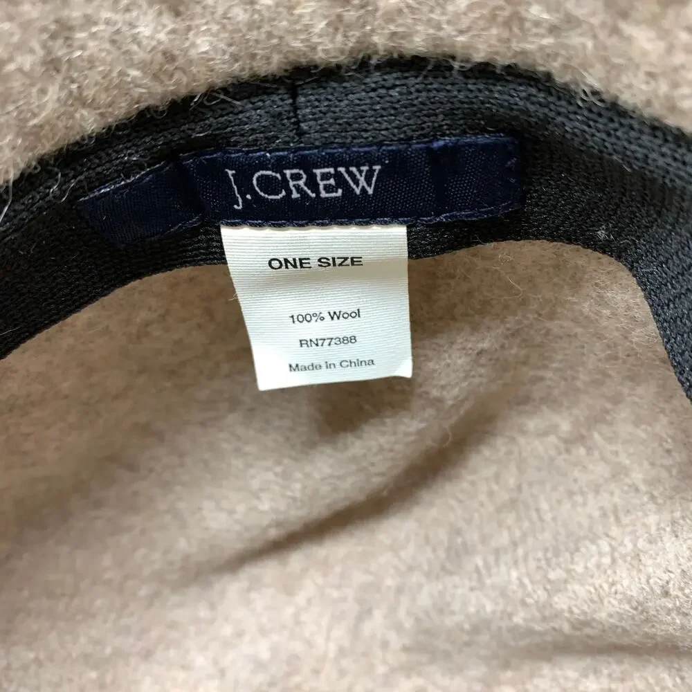 J.Crew Bucket Hat Womens One Size Beige Cream 100% Wool